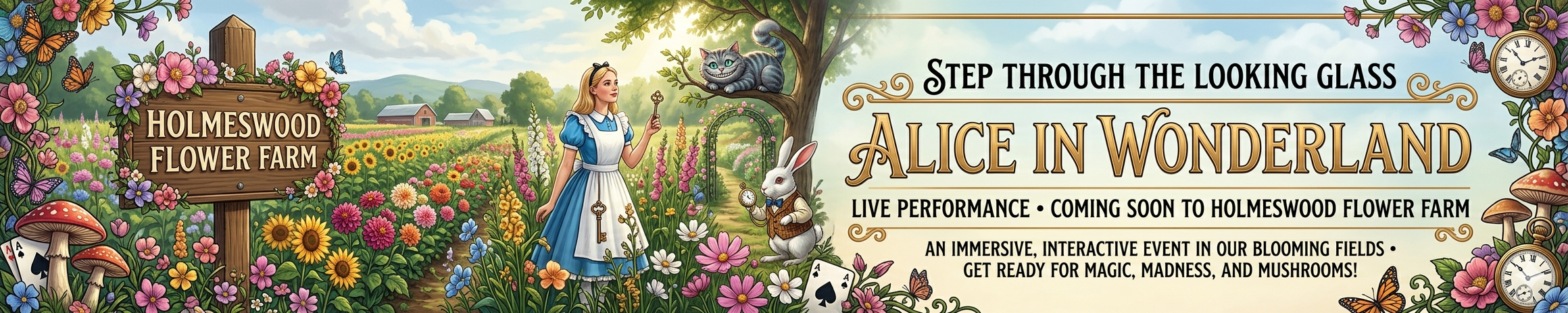 alice in wonderland holmeswood flower farm
